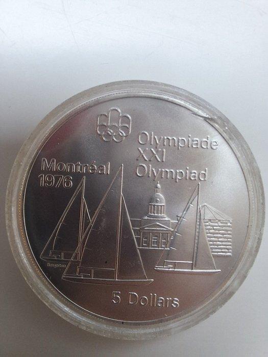 Canada. 5 Dollars 1973 Olympics Montreal 1976 (Zonder, Postzegels en Munten, Munten | Europa | Niet-Euromunten