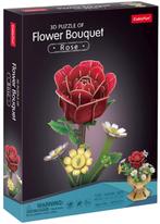 CubicFun 3D Puzzel - Flower Bouquet Roos (120 stukjes) |, Verzenden, Nieuw