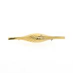 Gouden broche met diamant | 0,015 ct. (geelgoud, 585), Gebruikt, Overige kleuren, Ophalen of Verzenden, Met edelsteen