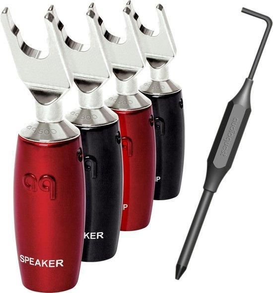 Audioquest Spade 500 Spade Plug - Zilver (4 set), Audio, Tv en Foto, Luidsprekers, Verzenden