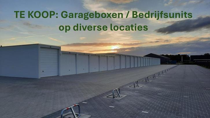 TE KOOP garageboxen / bedrijfsunits op diverse locaties, Huizen en Kamers, Garages en Parkeerplaatsen