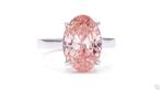 Ring - 18 karaat Witgoud - 5.02ct. tw. Roze Diamant (Fancy, Sieraden, Tassen en Uiterlijk, Ringen, Nieuw