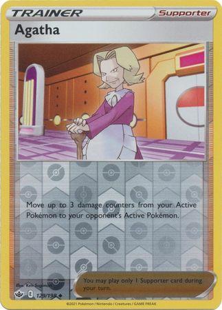 Agatha 129/198 reverse holo Chilling Reign, Hobby en Vrije tijd, Verzamelkaartspellen | Pokémon, Losse kaart, Nieuw, Foil, Ophalen of Verzenden