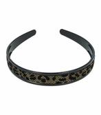 Haarband Diadeem Glitter Panter Print Zilver Goud, Verzenden, Nieuw
