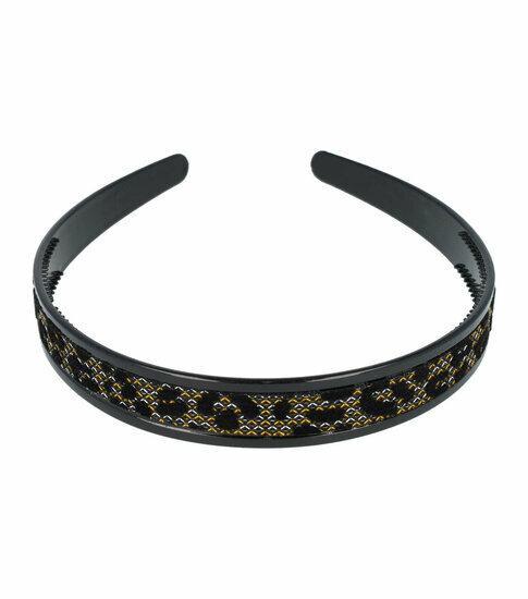 Haarband Diadeem Glitter Panter Print Zilver Goud, Sieraden, Tassen en Uiterlijk, Uiterlijk | Haarverzorging, Verzenden