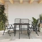 vidaXL 5-delige Tuinset metaalgaas antracietkleurig, Tuin en Terras, Verzenden, Nieuw, Tuinset, Overige materialen