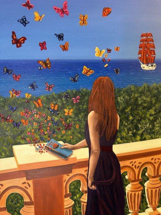 Irina Gauss - „Waiting for Love”, Antiek en Kunst, Kunst | Schilderijen | Modern