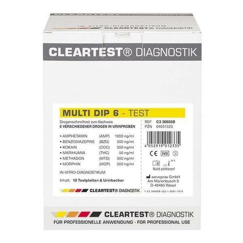 Cleartest® Multi Dip 12, Drugstest, 10 stuks Amfetamine -, Diversen, Verpleegmiddelen, Nieuw, Verzenden