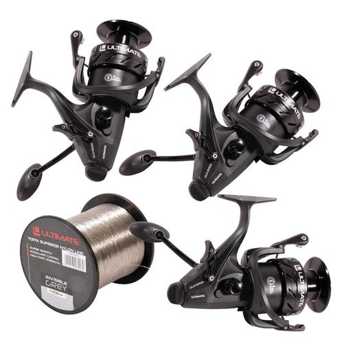 Ultimate ULX Carp 10000 - 3pcs combo with nylon, Watersport en Boten, Hengelsport | Algemeen, Nieuw, Verzenden