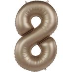 8 Jaar Cijfer Ballon Goud 86cm, Verzenden, Nieuw