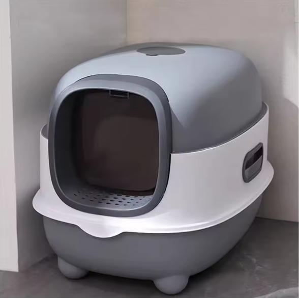 Ovale Kattenbak met Kap –Ingesloten Toilet met Lade en Schep, Dieren en Toebehoren, Katten-accessoires, Nieuw, Verzenden