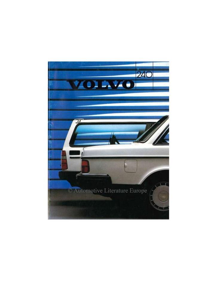1986 VOLVO 240 BROCHURE ITALIAANS, Boeken, Auto's | Folders en Tijdschriften, Volvo