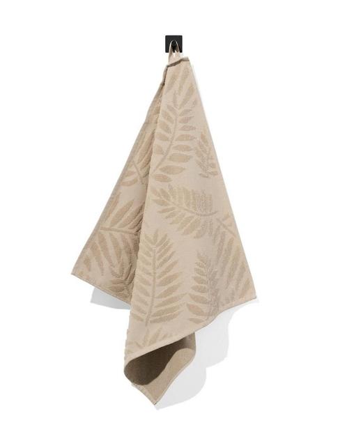 HEMA Keukendoek 50x50 katoen bladeren zand, Huis en Inrichting, Keuken | Textiel, Nieuw, Verzenden