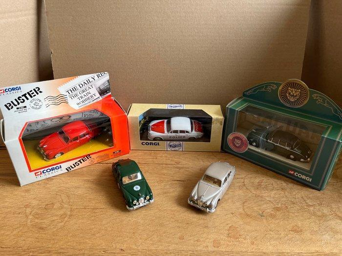 Corgi 1:43 - Modelauto (2) - Collectie van 5 Jaguars MK II -, Hobby en Vrije tijd, Modelauto's | 1:5 tot 1:12