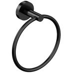 Handdoekring - Leoni Rimbo - 16cm - Rond - Mat Zwart, Huis en Inrichting, Badkamer | Badtextiel en Accessoires, Ophalen of Verzenden