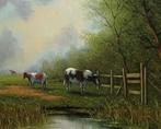 H. Wiks (XX) - Dutch Pastoral Landscape with Cows, Antiek en Kunst