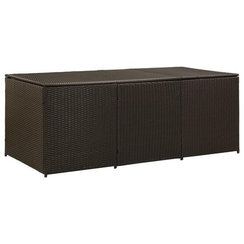 Tuinbox 180x90x70 cm poly rattan bruin (Schuurtjes-Rekken), Tuin en Terras, Tuinhuizen, Nieuw, Verzenden