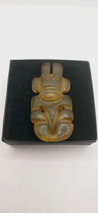 Alien Goddelijke Amulet - Hongshan Cultuur - Amulet, Antiek en Kunst, Curiosa en Brocante