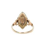 Gouden vintage entourage ring met roosdiamant 14 kt/925, Ophalen of Verzenden, Nieuw