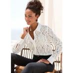 Lascana Kanten blouse met overhemdkraag, kanten blouse,, Verzenden, Nieuw