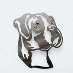 Wanddecoratie metalen hond boxer | 38.7 cm 31.1 cm, Verzenden, Nieuw