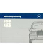 1986 MERCEDES BENZ E KLASSE INSTRUCTIEBOEKJE DUITS