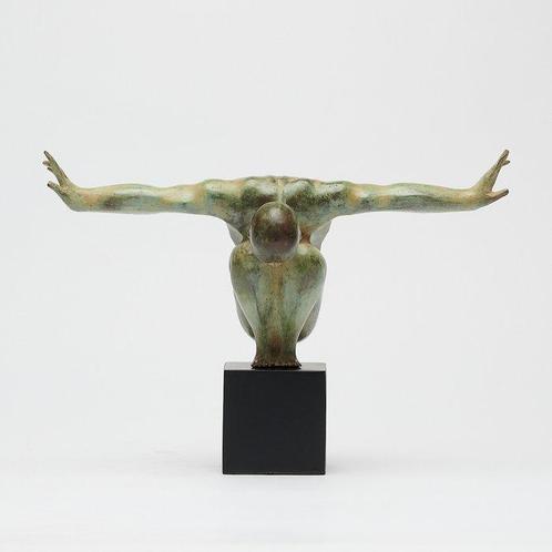 sculptuur, NO RESERVE PRICE - Bronze Sculpture of a Olympic, Antiek en Kunst, Kunst | Designobjecten