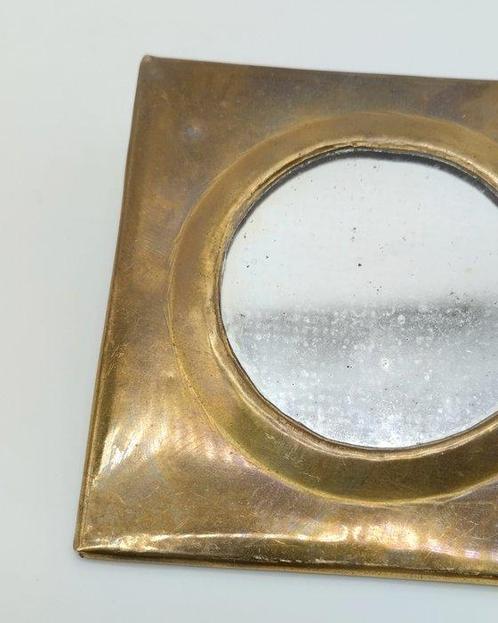 Spiegel - Verguld messing, Antiek en Kunst, Curiosa en Brocante