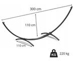 Stevige hangmat met standaard - 220 kg draagkracht - mode..., Ophalen of Verzenden, Nieuw