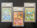 Pokémon - 3 Graded card - Charizard, Blastoise, Venusaur, Hobby en Vrije tijd, Verzamelkaartspellen | Pokémon, Nieuw