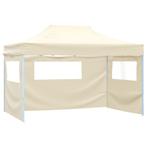 vidaXL Vouwtent met 3 wanden 3x4,5 m crème, Verzenden, Nieuw