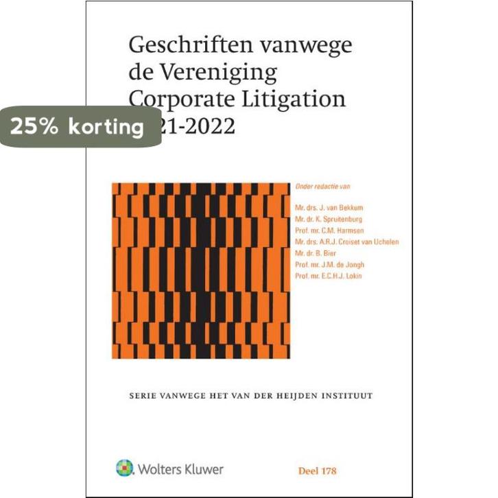 Geschriften vanwege de Vereniging Corporate Litigation, Boeken, Wetenschap, Zo goed als nieuw, Verzenden