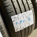 2 x Continental PremiumContact 2 215-55-17 Zomerbanden 5,5mm, 17 inch, Ophalen of Verzenden, Band(en), Personenwagen