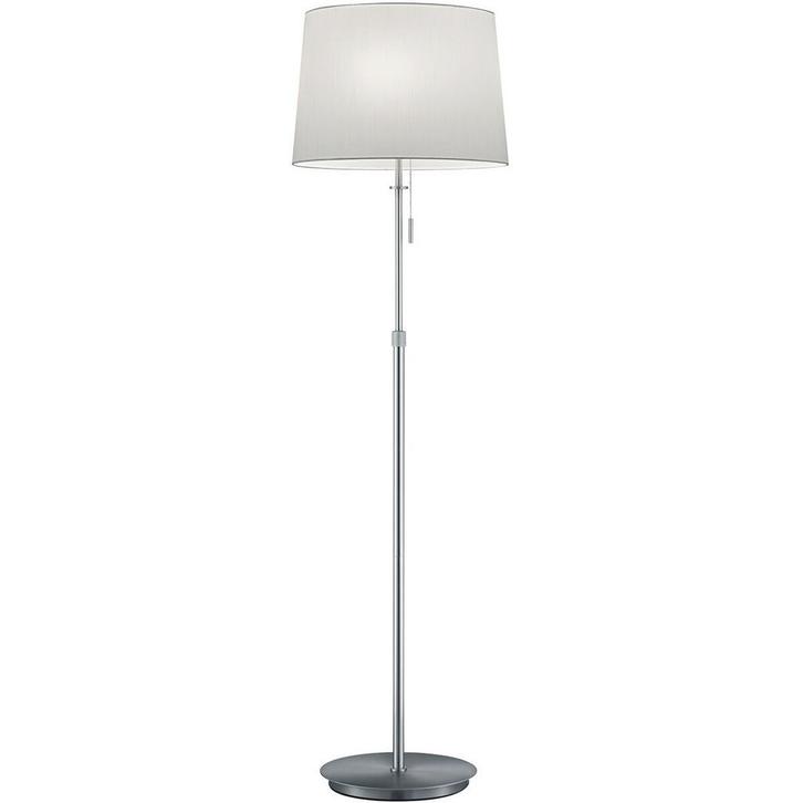 LED Vloerlamp - Trion Dyon - E27 Fitting - Rond - Mat Nikkel, Huis en Inrichting, Lampen | Vloerlampen, Nieuw, Metaal, Ophalen of Verzenden