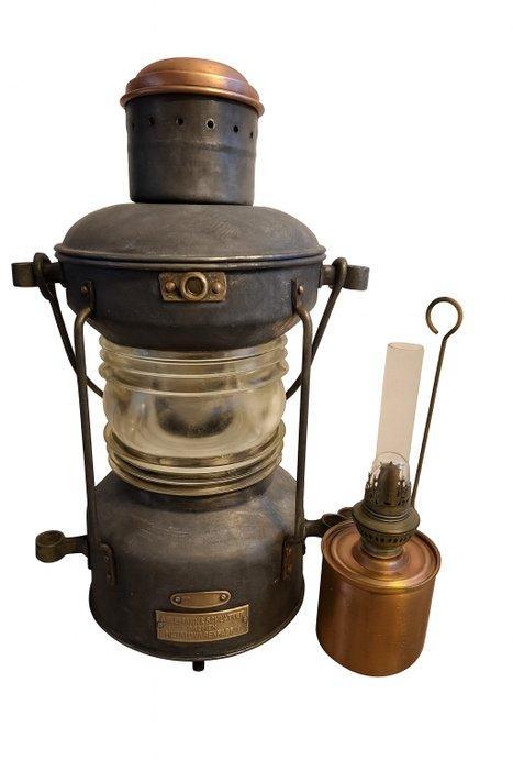 Ahlemann & Schlatter - Petroleumlamp - T0569 - Koper,, Antiek en Kunst, Curiosa en Brocante