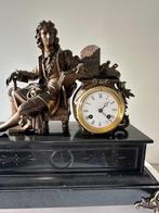 Figurale pendule - Antiek Messing, Zinklegering, Marmer -, Antiek en Kunst, Antiek | Klokken