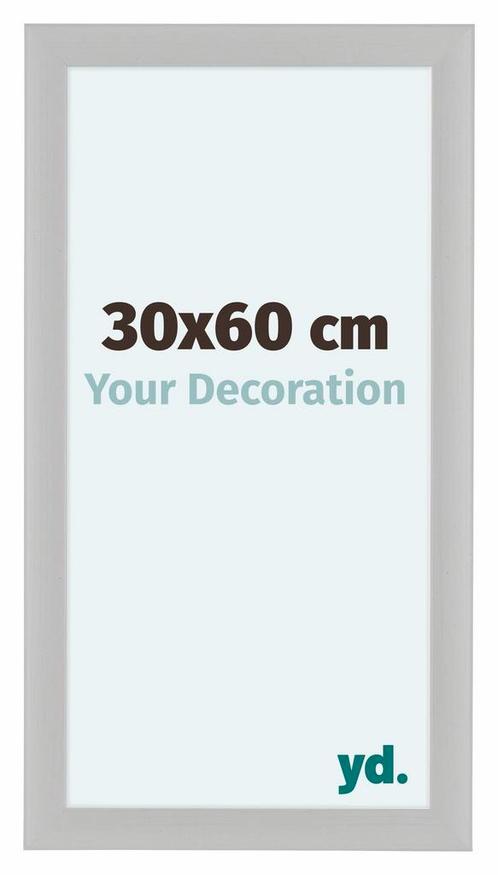 Fotolijst 30x60 cm - Wit - Houtnerf - MDF - Como, Huis en Inrichting, Woonaccessoires | Lijsten, Nieuw, Verzenden
