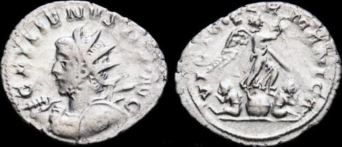 253-268ad Roman Gallienus Ar antoninianus Victory standin..., Postzegels en Munten, Munten | Europa | Niet-Euromunten, Verzenden