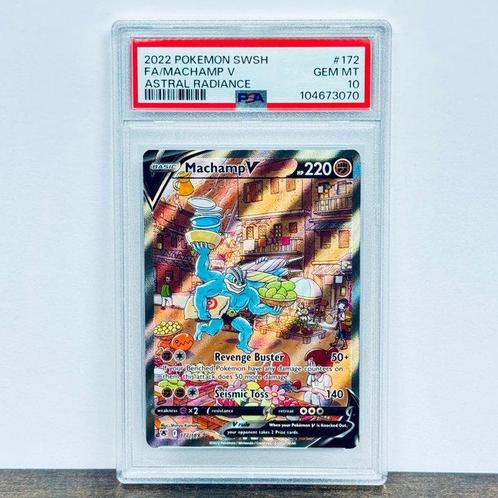 Pokémon Graded card - Machamp V FA - Astral Radiance #172 -, Hobby en Vrije tijd, Verzamelkaartspellen | Pokémon