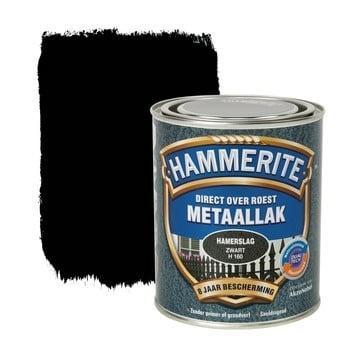 Hammerite Metaallak Zwart H160 Hamerslag 250 ml, Doe-het-zelf en Verbouw, Verf, Beits en Lak, Nieuw, Ophalen of Verzenden
