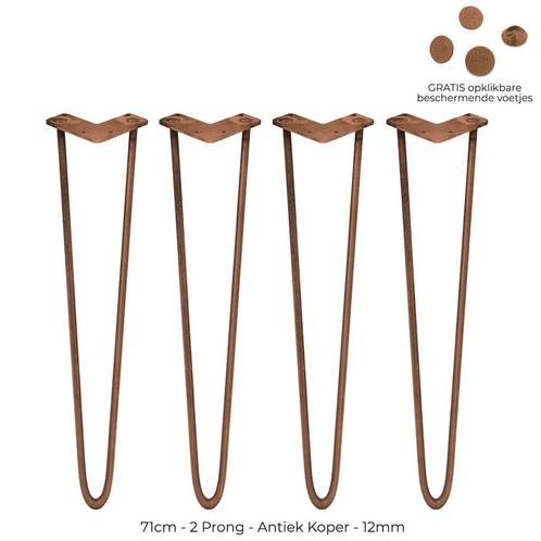 4 x 71 cm hairpin retro pootjes tafelpoten pinpoten - 2, Huis en Inrichting, Tafelonderdelen, Verzenden