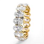 Ring - 14 karaat Geel goud - 6.66ct. tw. Diamant (Lab-grown), Nieuw