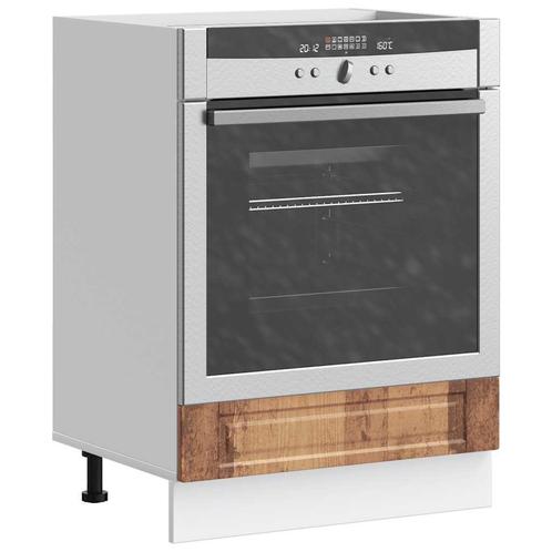 vidaXL Ovenkast Porto bewerkt hout oud houtkleurig, Huis en Inrichting, Keuken | Keukenelementen, Bruin, Nieuw, Verzenden