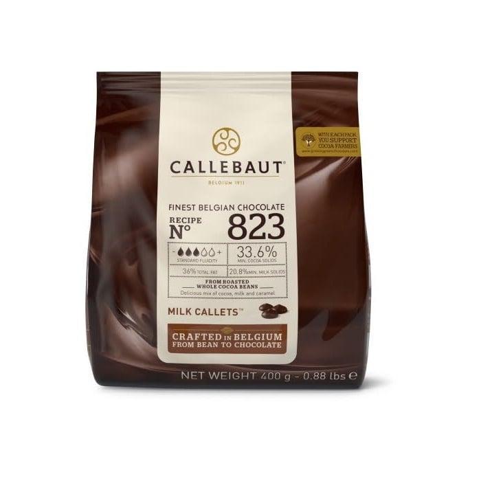 Callebaut Chocolade Callets Melk (823) 400g, Hobby en Vrije tijd, Taarten en Cupcakes maken, Nieuw, Verzenden
