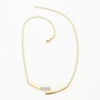 Halsketting - 14 karaat Geel goud Diamant (Natuurlijk), Sieraden, Tassen en Uiterlijk, Kettingen, Nieuw