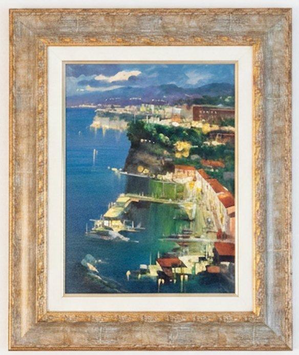 Vincento Somma (1955) - Aan de kust Italië - NO RESERVE, Antiek en Kunst, Kunst | Schilderijen | Klassiek