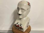 sculptuur, Phrenology hoofd tattoo variant. - 28.5 cm -