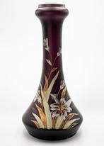 Large-sized Wiener Secession Hand-painted Glass Vase 1900,, Antiek en Kunst, Antiek | Glas en Kristal