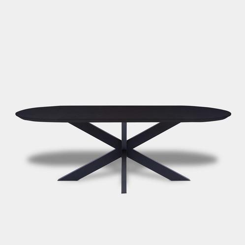 Tafel Plat Ovaal Eikenhout - Matrix - Donker Eiken, Huis en Inrichting, Tafels | Eettafels