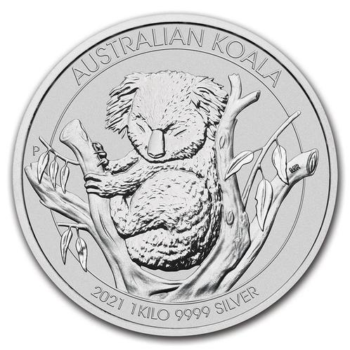 Koala 1 kg 2021, Postzegels en Munten, Munten | Oceanië, Losse munt, Zilver, Verzenden